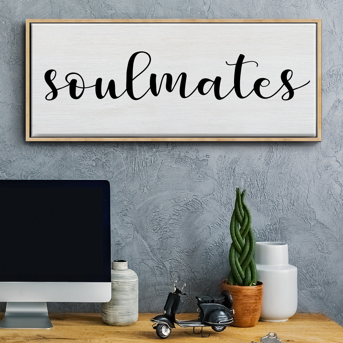 Soulmates - Floater Framed Canvas Print