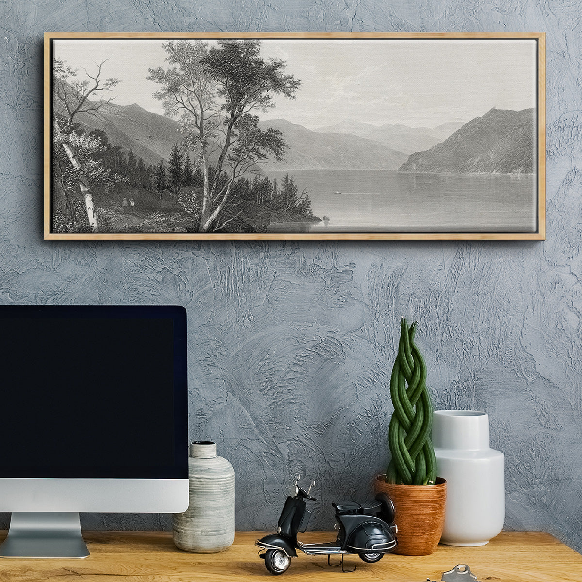 Lake George - Floater Framed Canvas Print