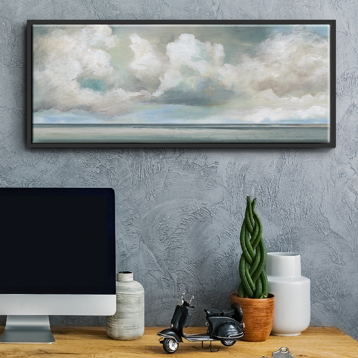 Cloudscape Vista I - Floater Framed Canvas Print