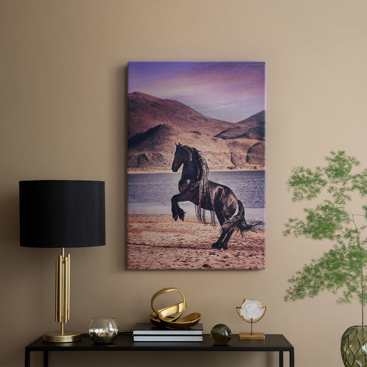 Sunlit Horses II - Canvas Art Print