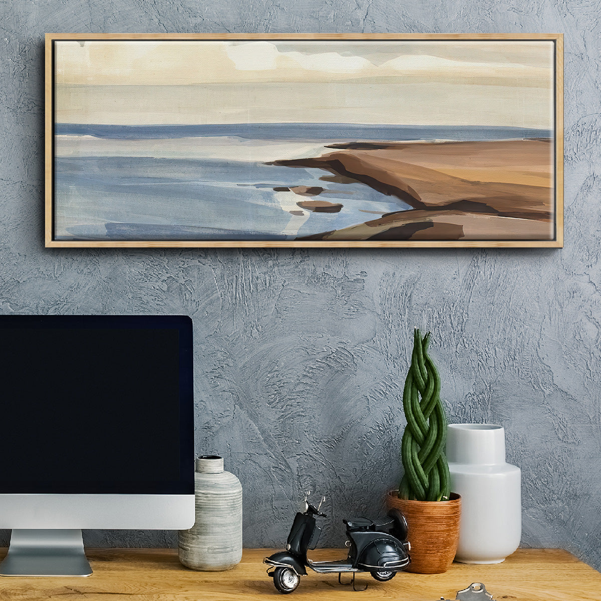 Shore Days II - Floater Framed Canvas Print