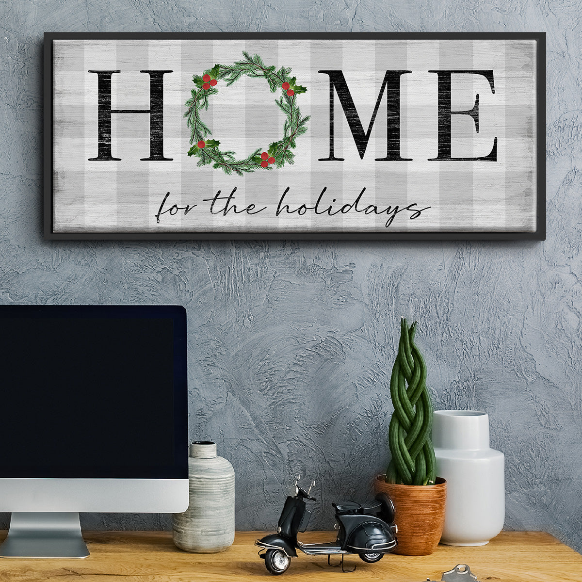 Home for the Holidays - Floater Framed Canvas Print
