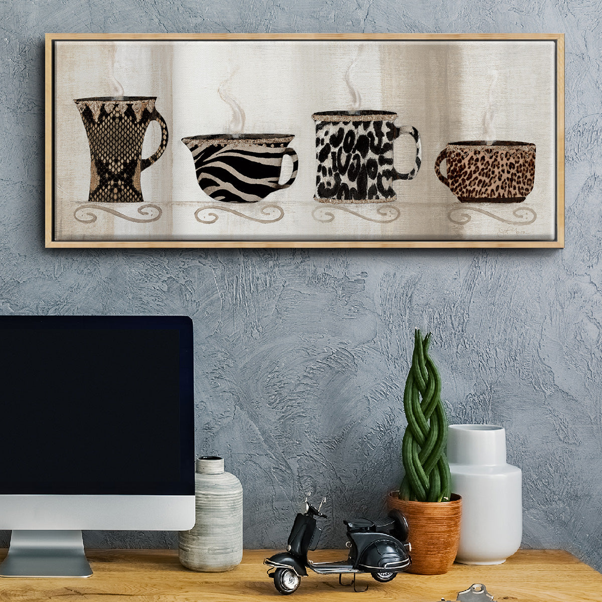 Coffee Skins II - Floater Framed Canvas Print