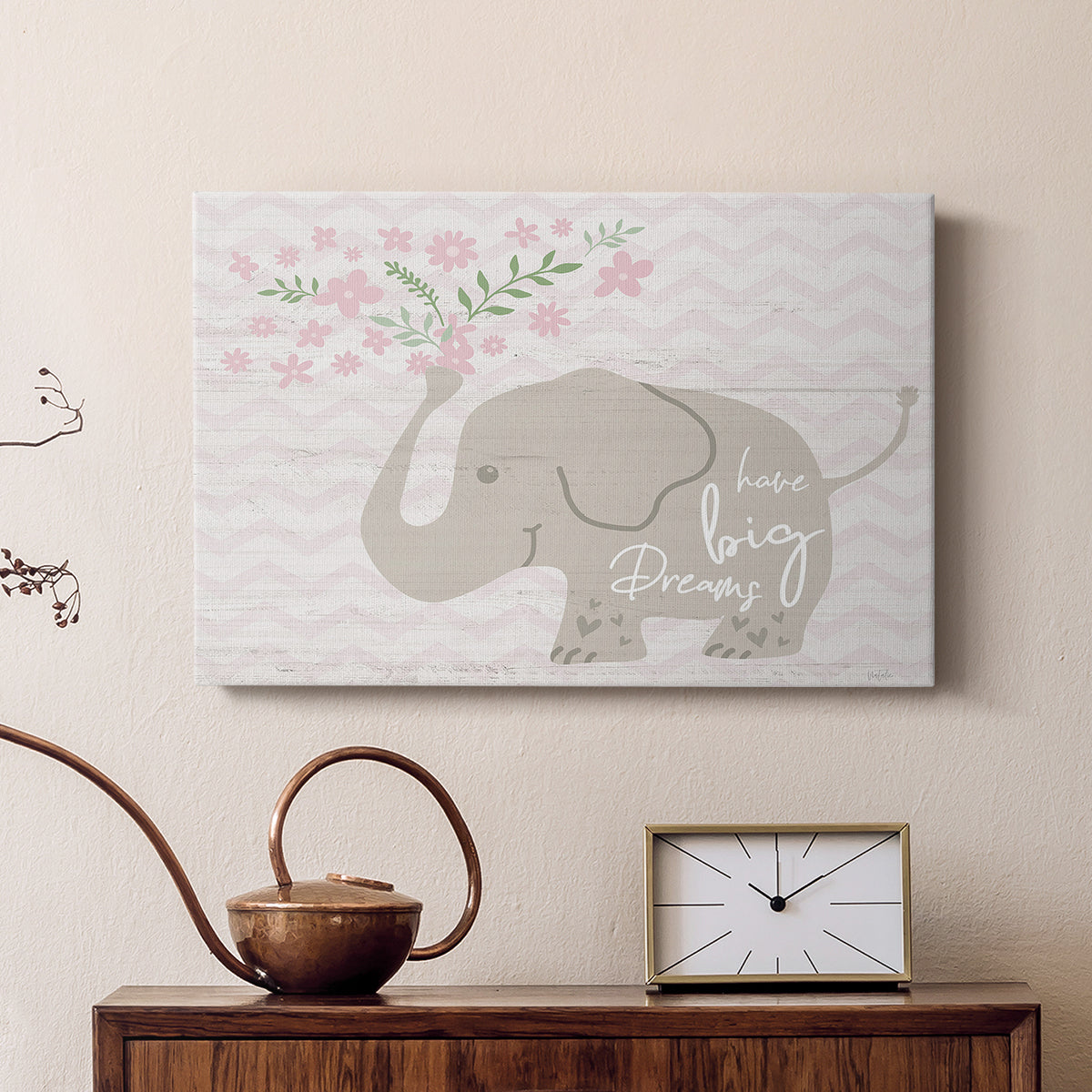 Floral Elephant - Canvas Art Print