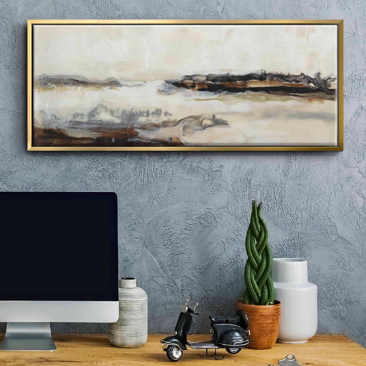 Joyful Horizon II - Floater Framed Canvas Print