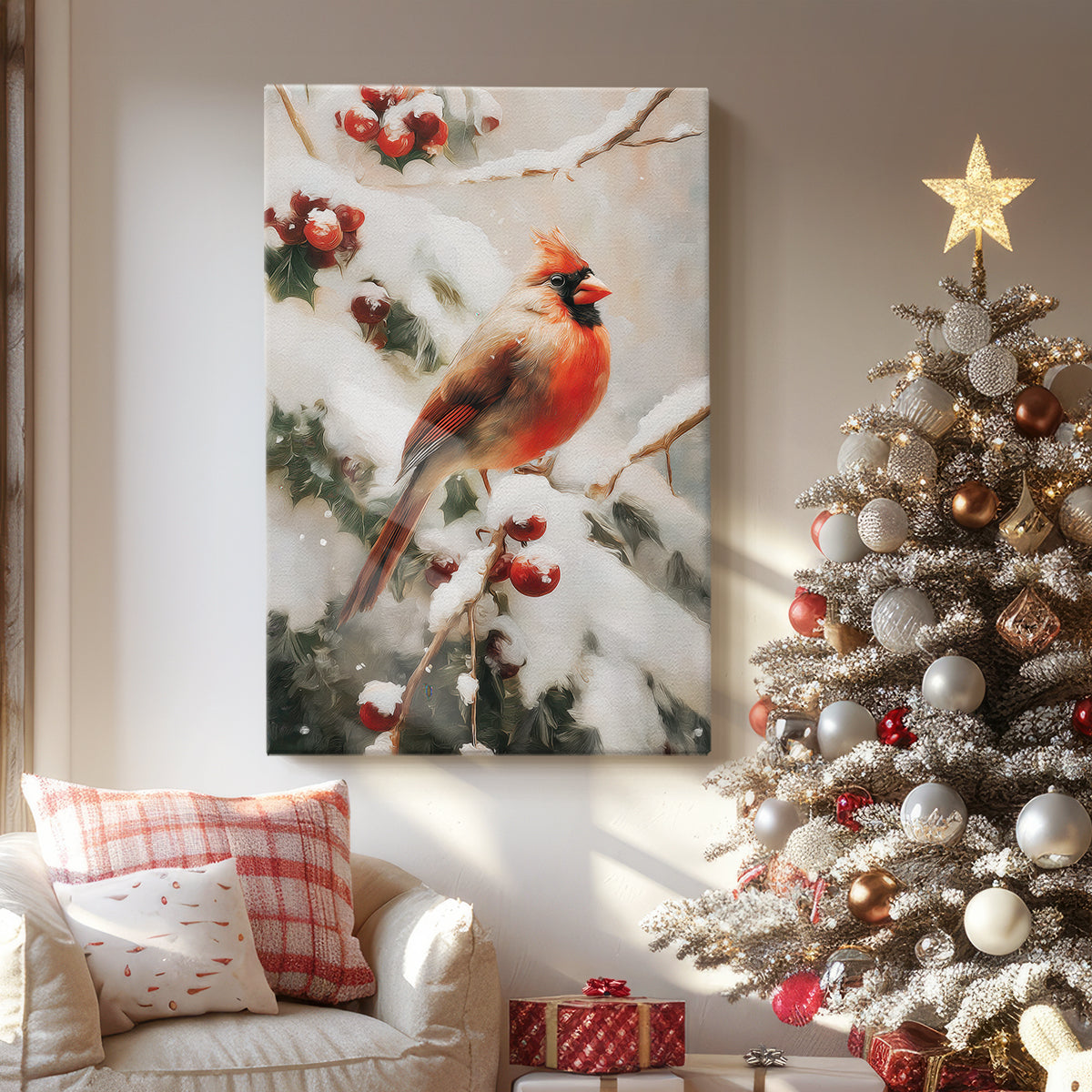 Sleigh of Golden Blessing - Canvas Art Print