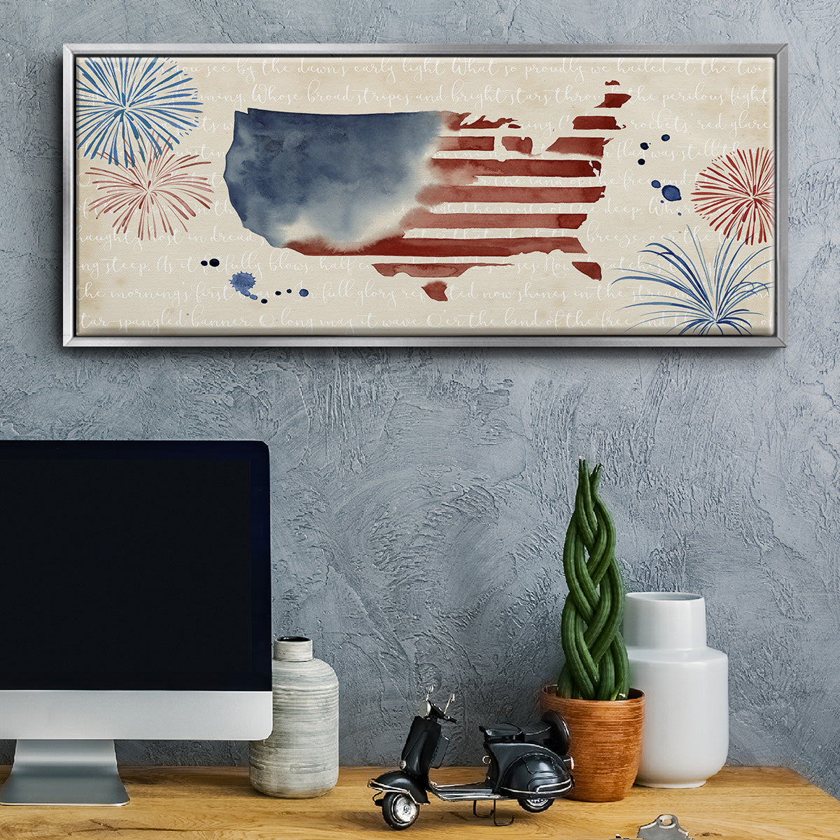 Fourth of July Collection C - Floater Framed Canvas Print