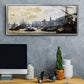 The Port of London, 1871 - Floater Framed Canvas Print