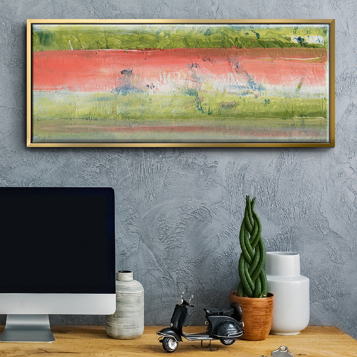 Nature's Flag I - Floater Framed Canvas Print