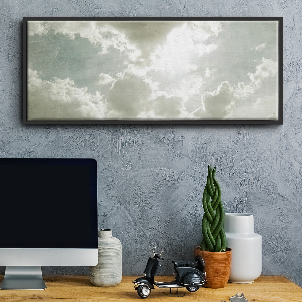 Sky Scrapers II - Floater Framed Canvas Print