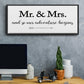 Mr. and Mrs. - Floater Framed Canvas Print