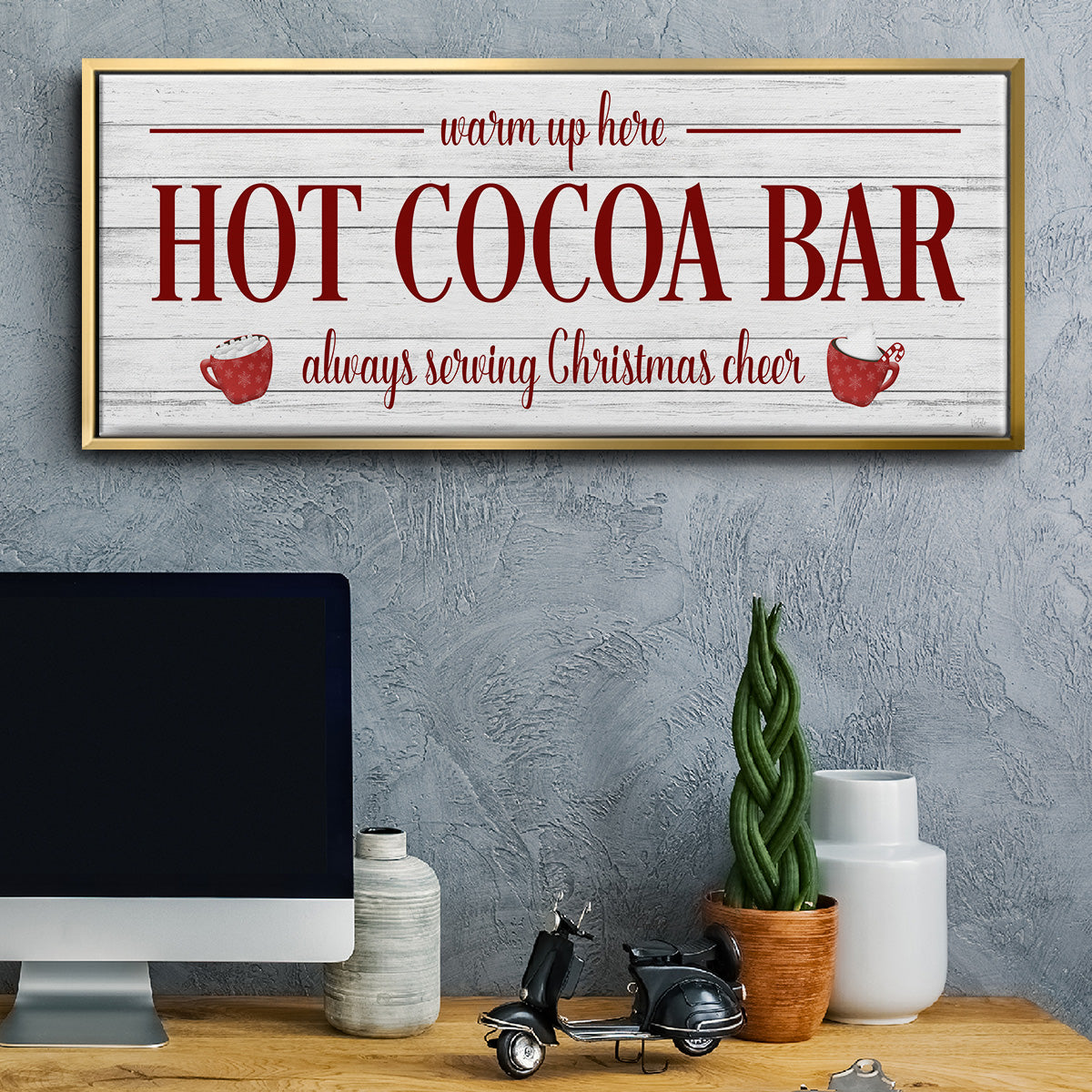 Hot Cocoa Bar - Floater Framed Canvas Print