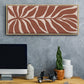 Terra Cotta Block Palms I - Floater Framed Canvas Print