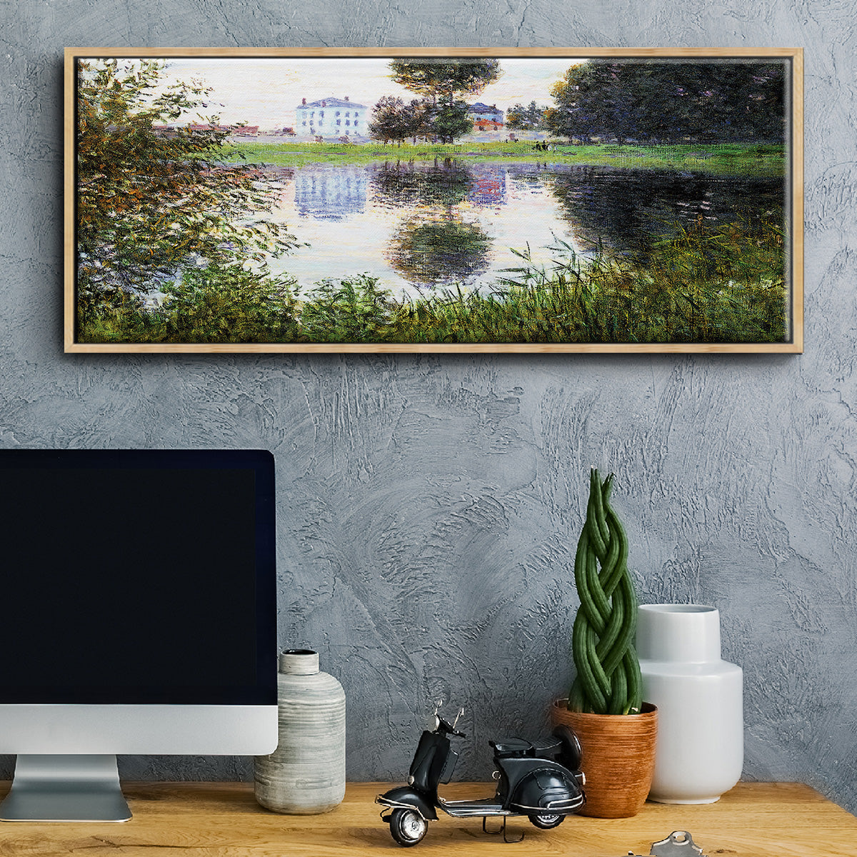 The Ball Shaped Tree, Argenteuil, 1876 - Floater Framed Canvas Print