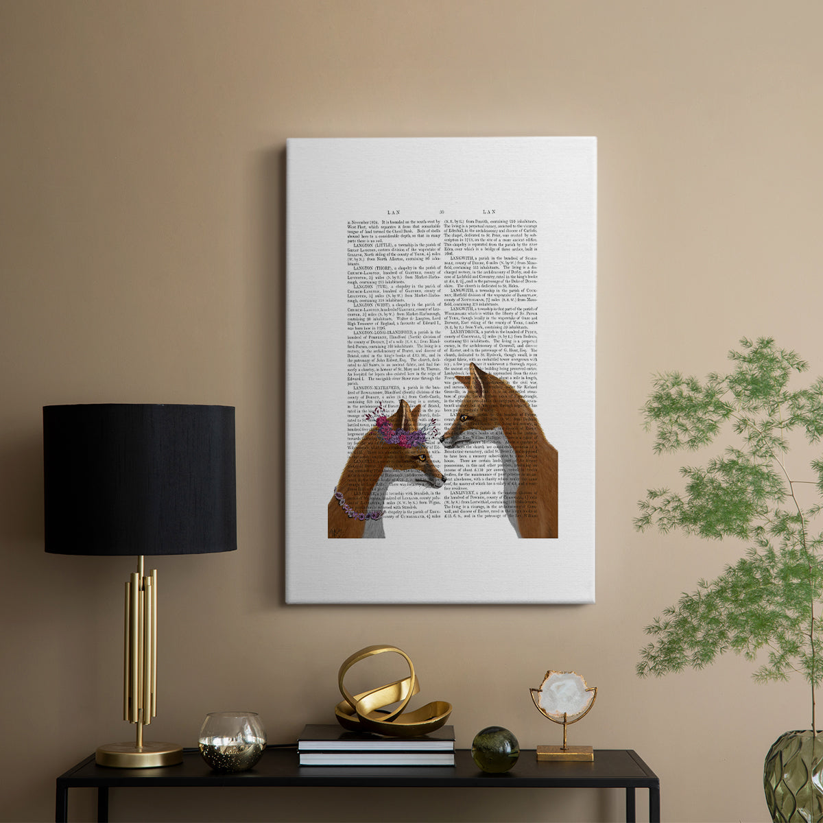Fox Lovers - Canvas Art Print