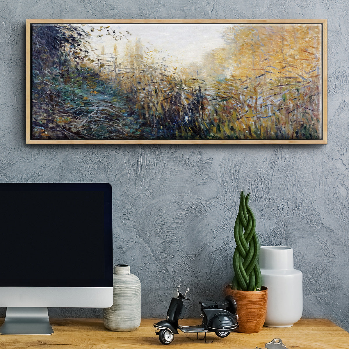 The Reeds (Study), 1876 - Floater Framed Canvas Print