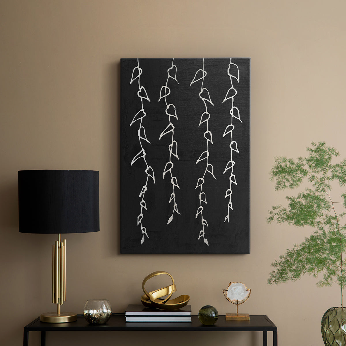 Ivory Vines II - Canvas Art Print