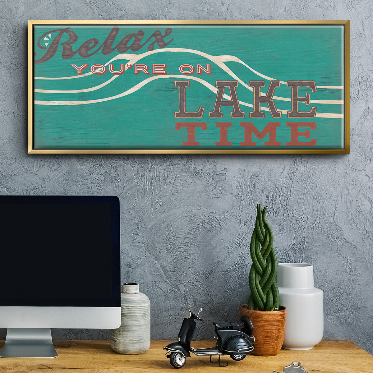 Cabin Life Collection H - Floater Framed Canvas Print