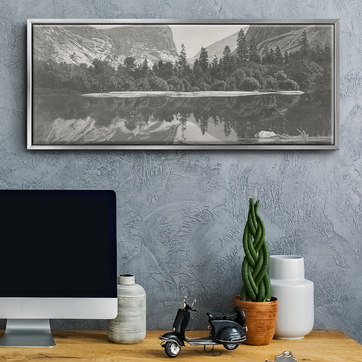 Mirror Lake, Yosemite Valley - Floater Framed Canvas Print