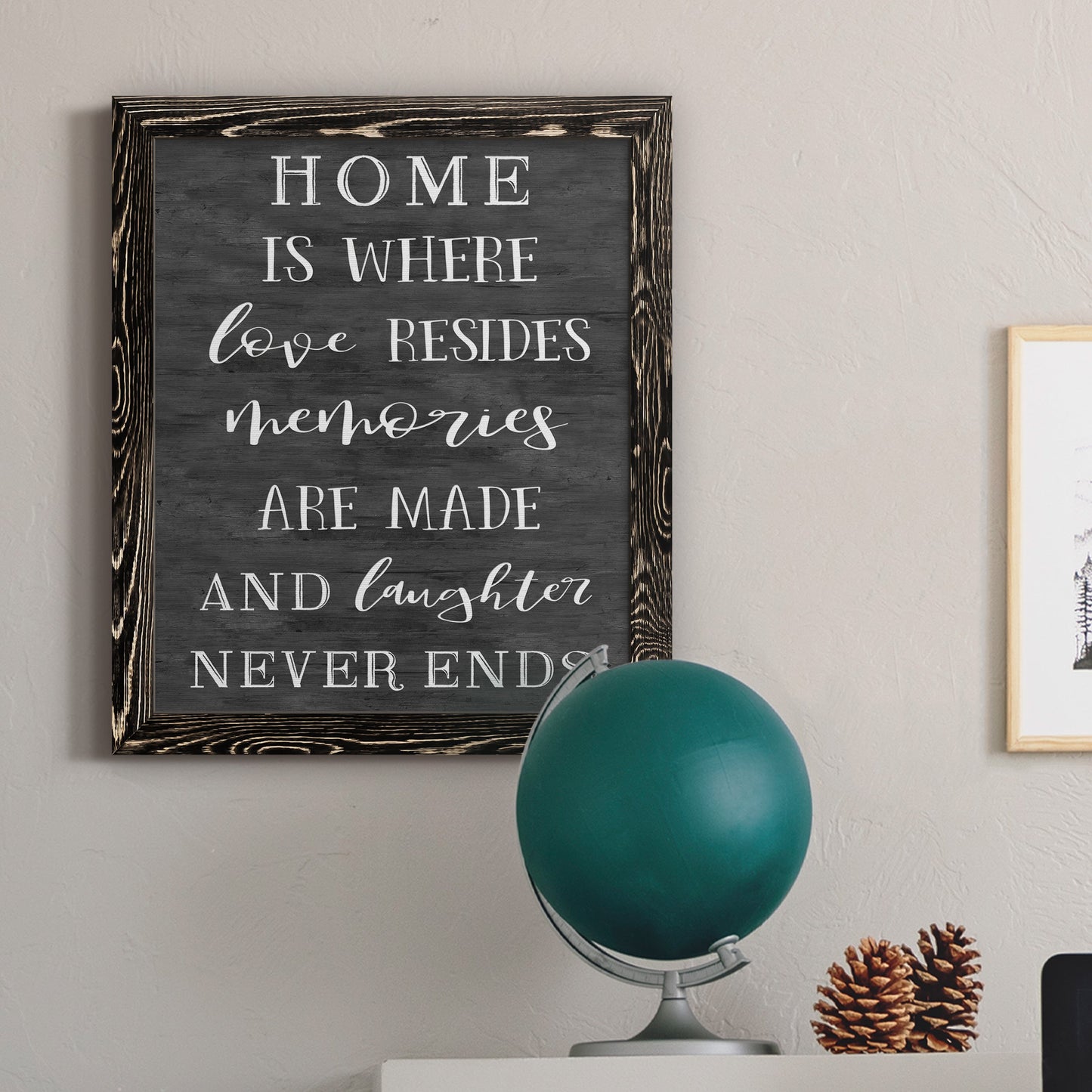 Love Resides - Premium Canvas Framed in Barnwood - Ready to Hang