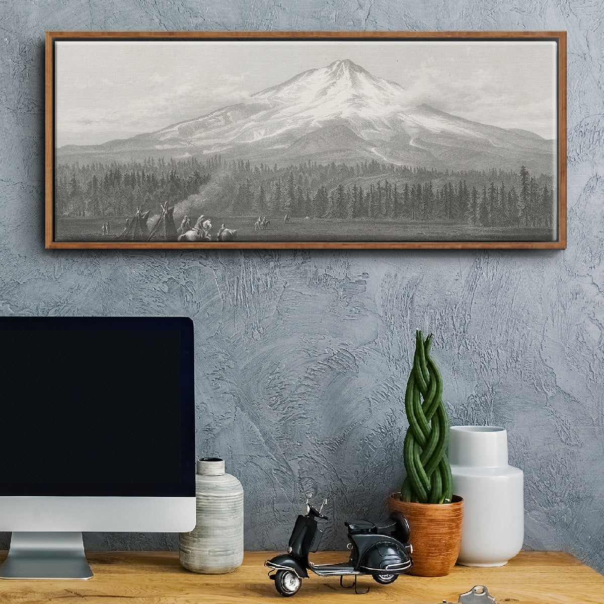 Mount Shasta - Floater Framed Canvas Print