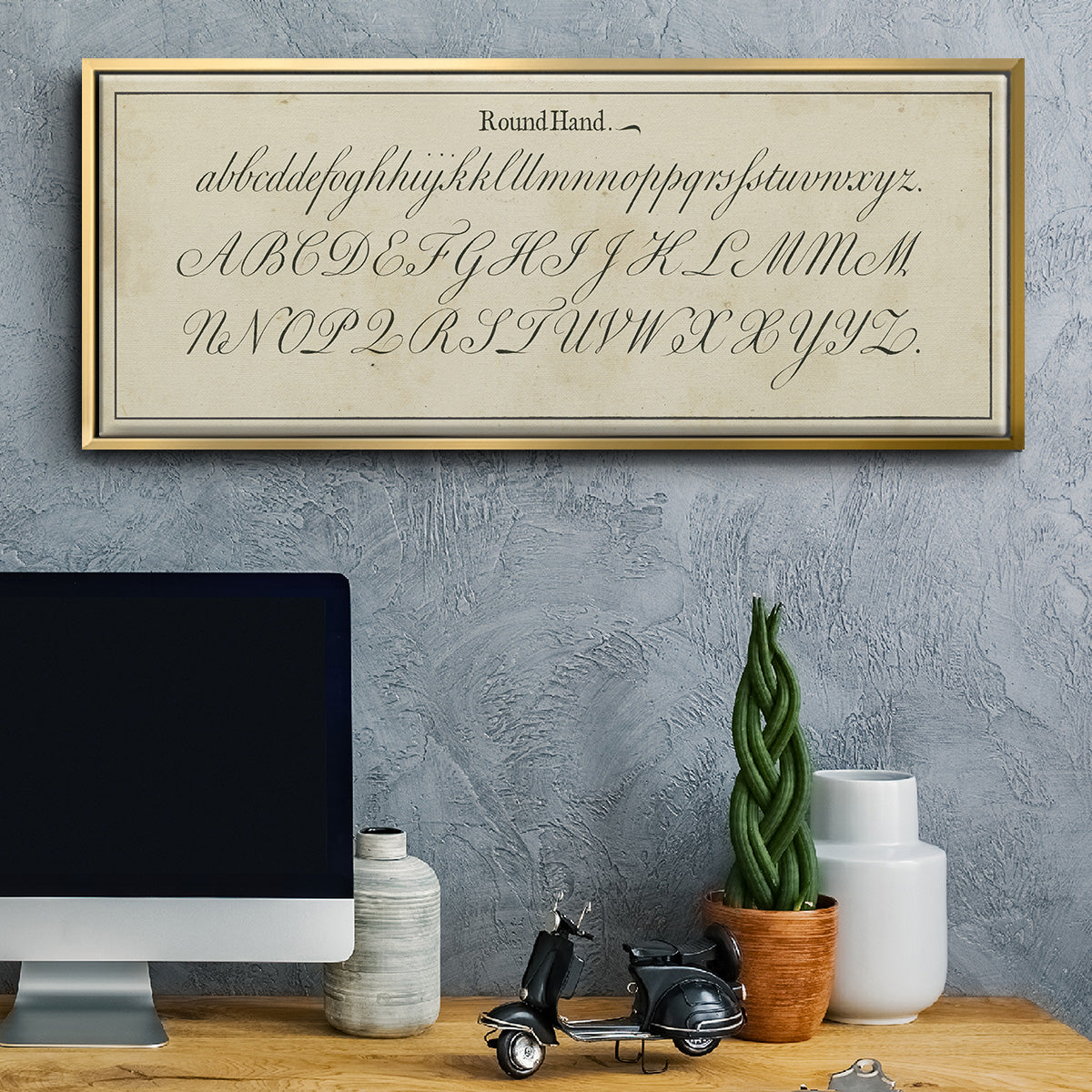 Manuscript Sampler IV - Floater Framed Canvas Print
