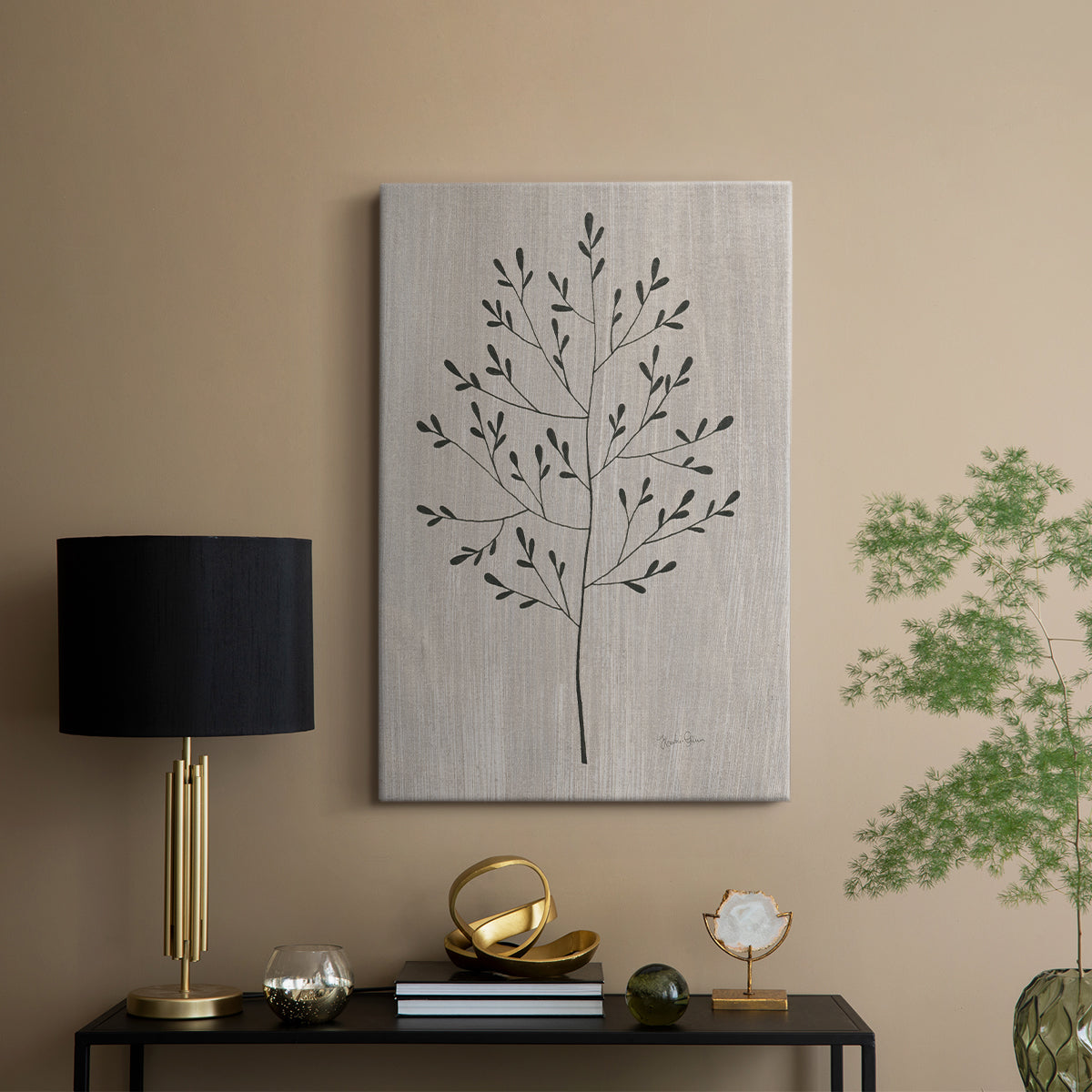 Leaves and Wood II - Canvas Art Print