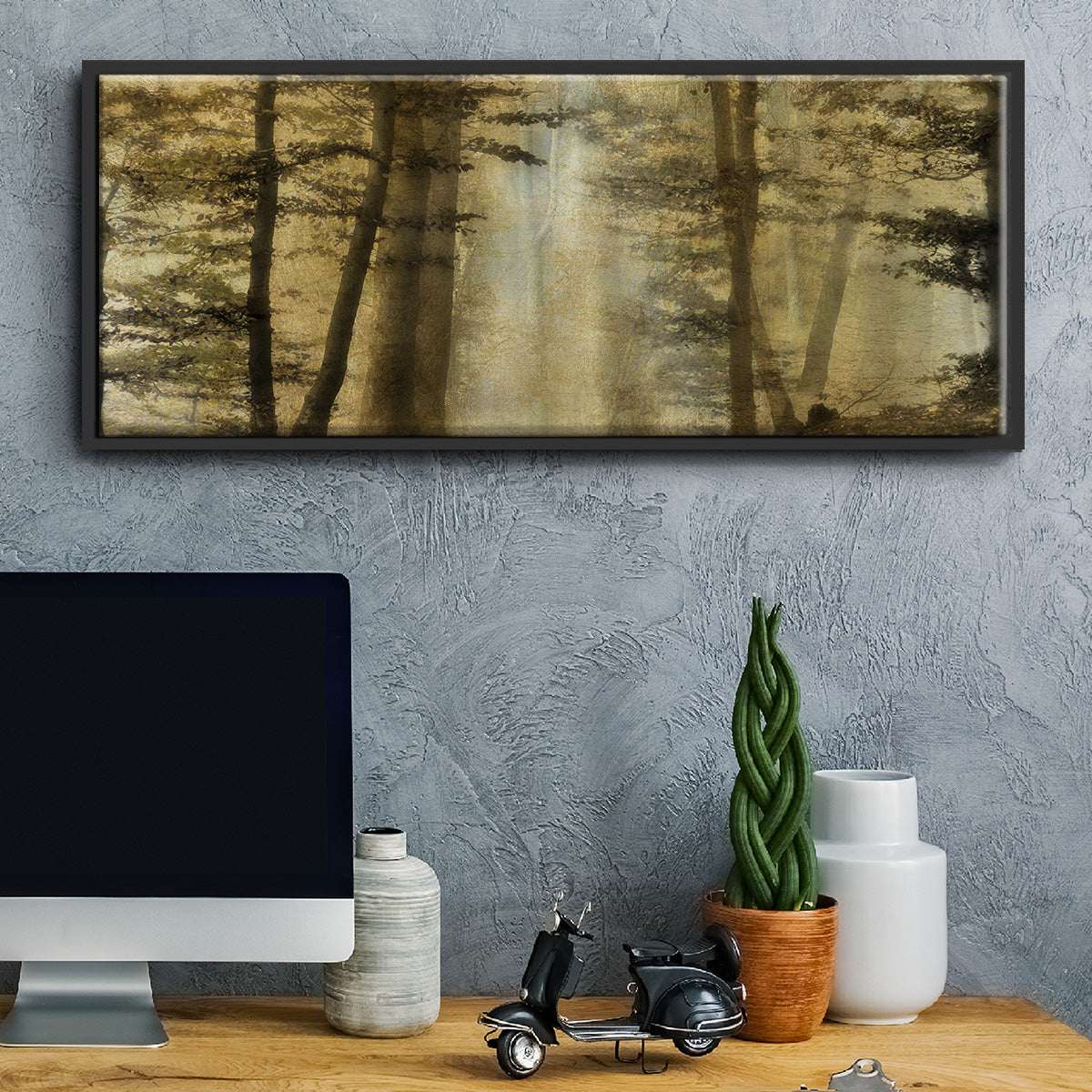 Golden Magic - Floater Framed Canvas Print