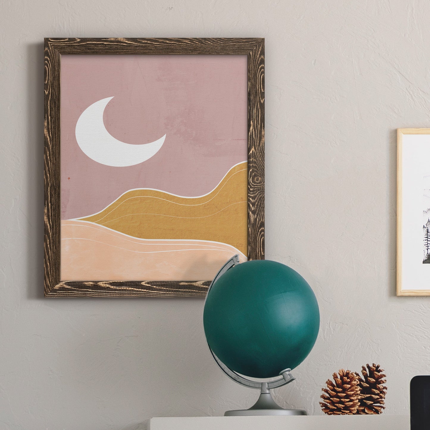 Sedona Moon - Barnwood Framed Canvas Print