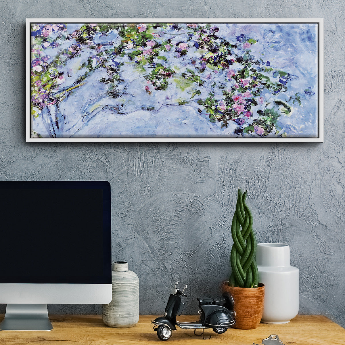 The Rose Bush, 1925 - Floater Framed Canvas Print