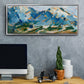 Blue Mountain Peaks I - Floater Framed Canvas Print