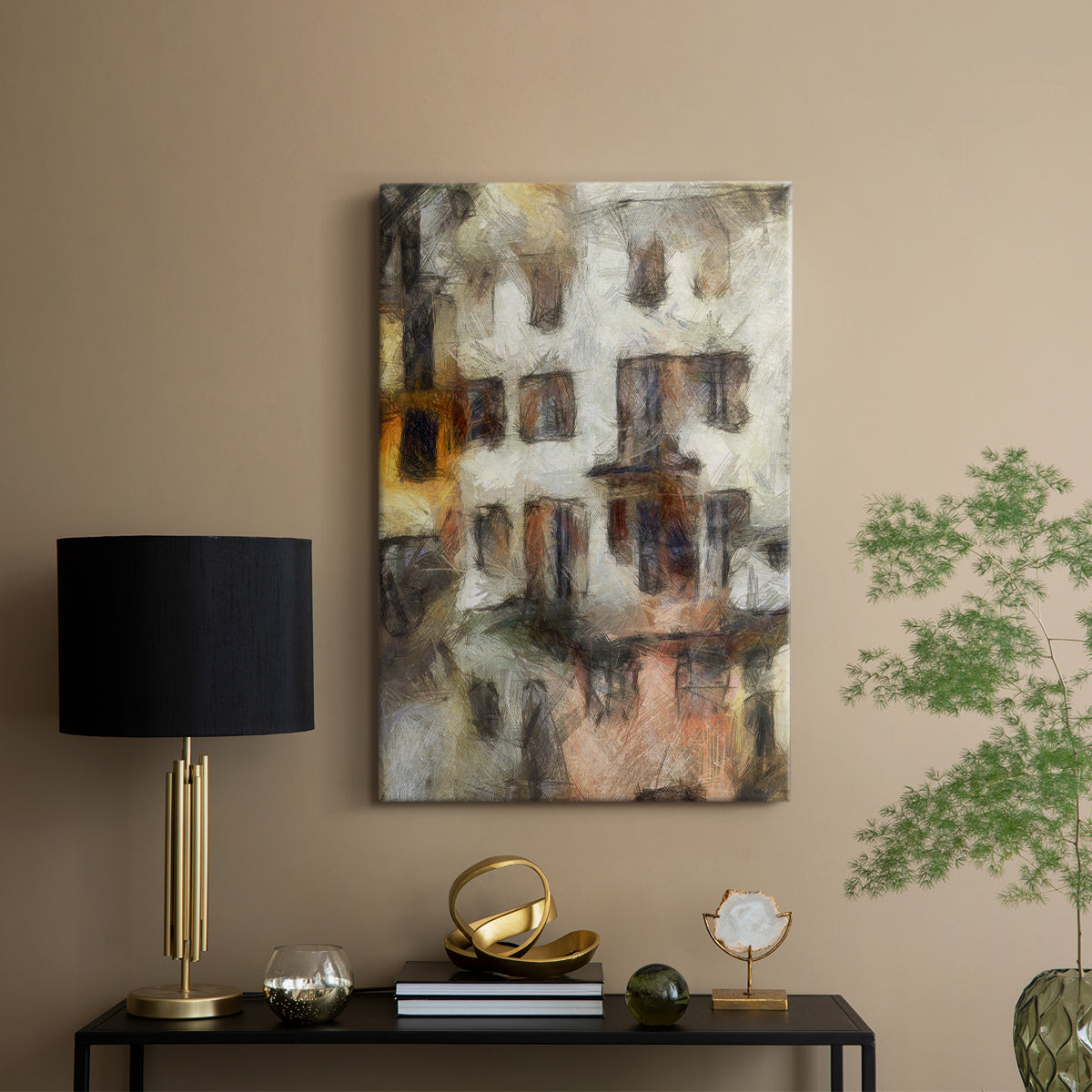 Stacked Houses III - Canvas Art Print
