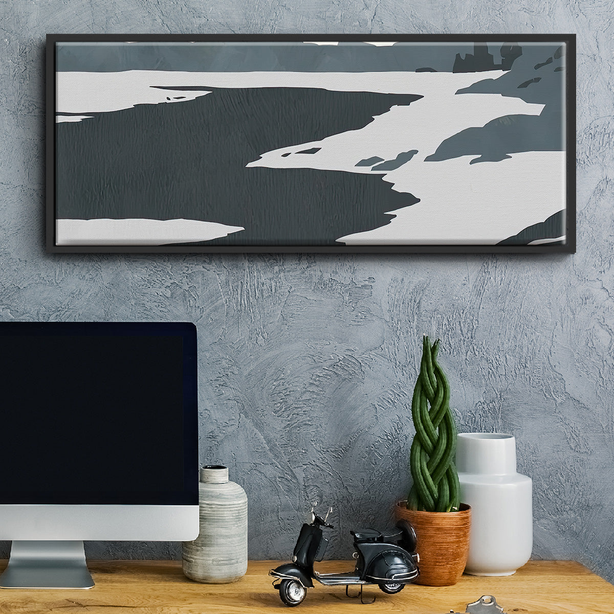 Cutter Island IV - Floater Framed Canvas Print