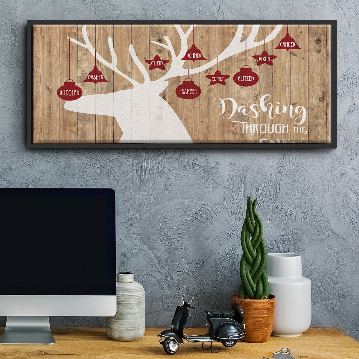 Dashing Through The Snow - Floater Framed Canvas Print