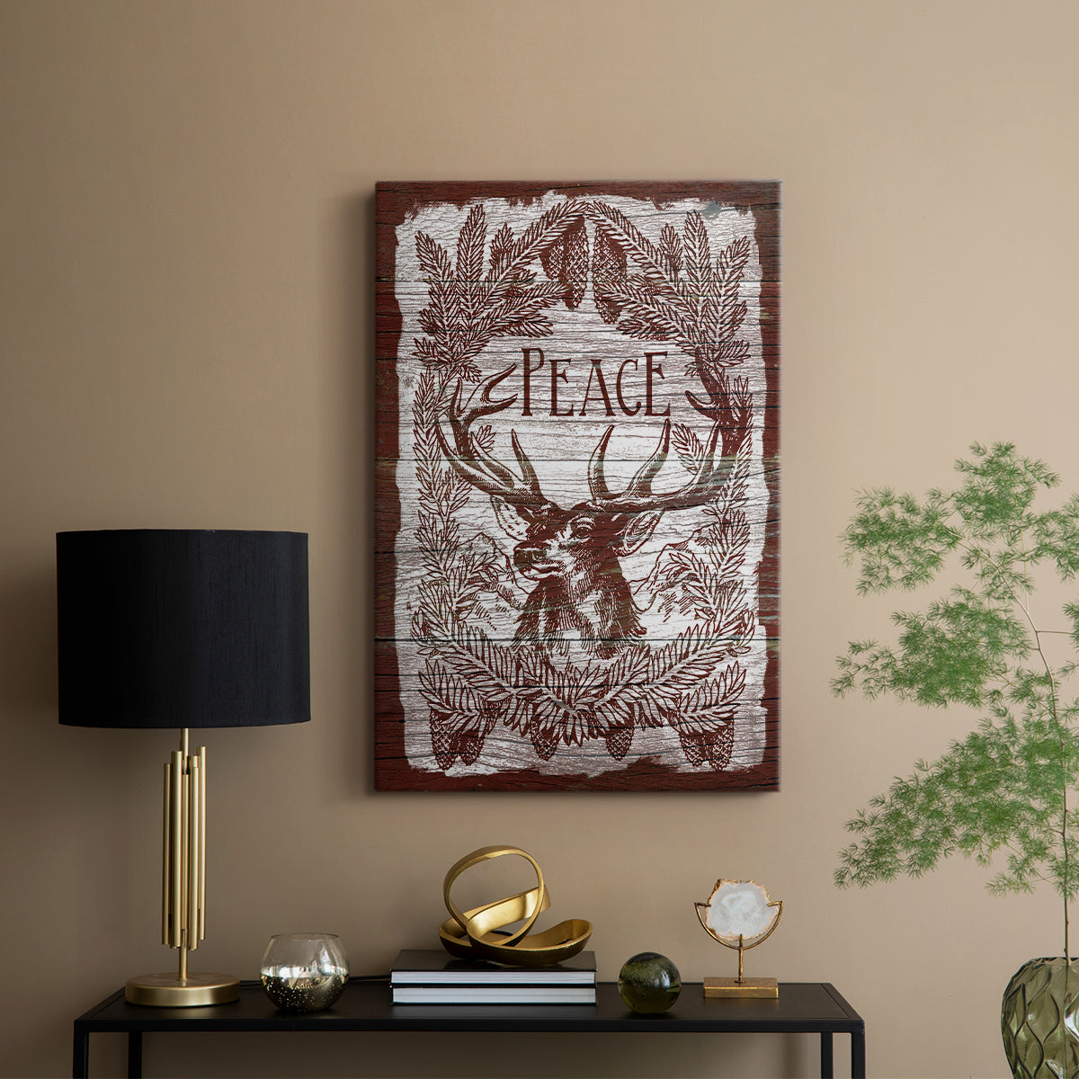 Red Wood Peace - Canvas Art Print