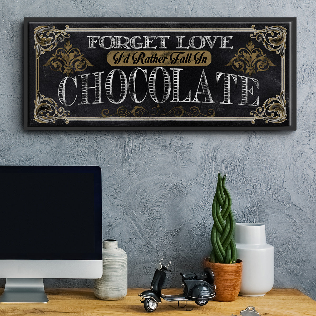 Chocolate - Floater Framed Canvas Print
