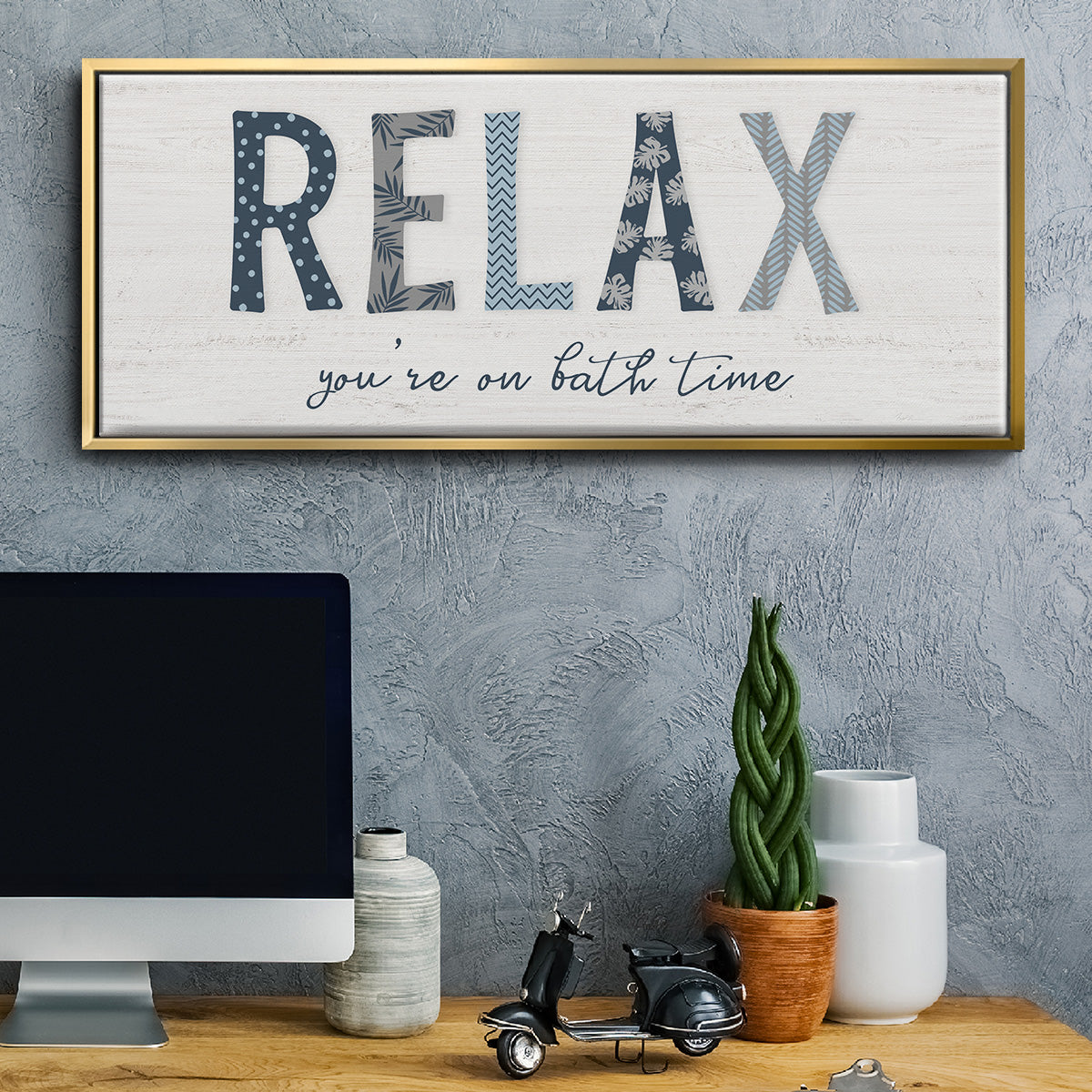Relax - Floater Framed Canvas Print