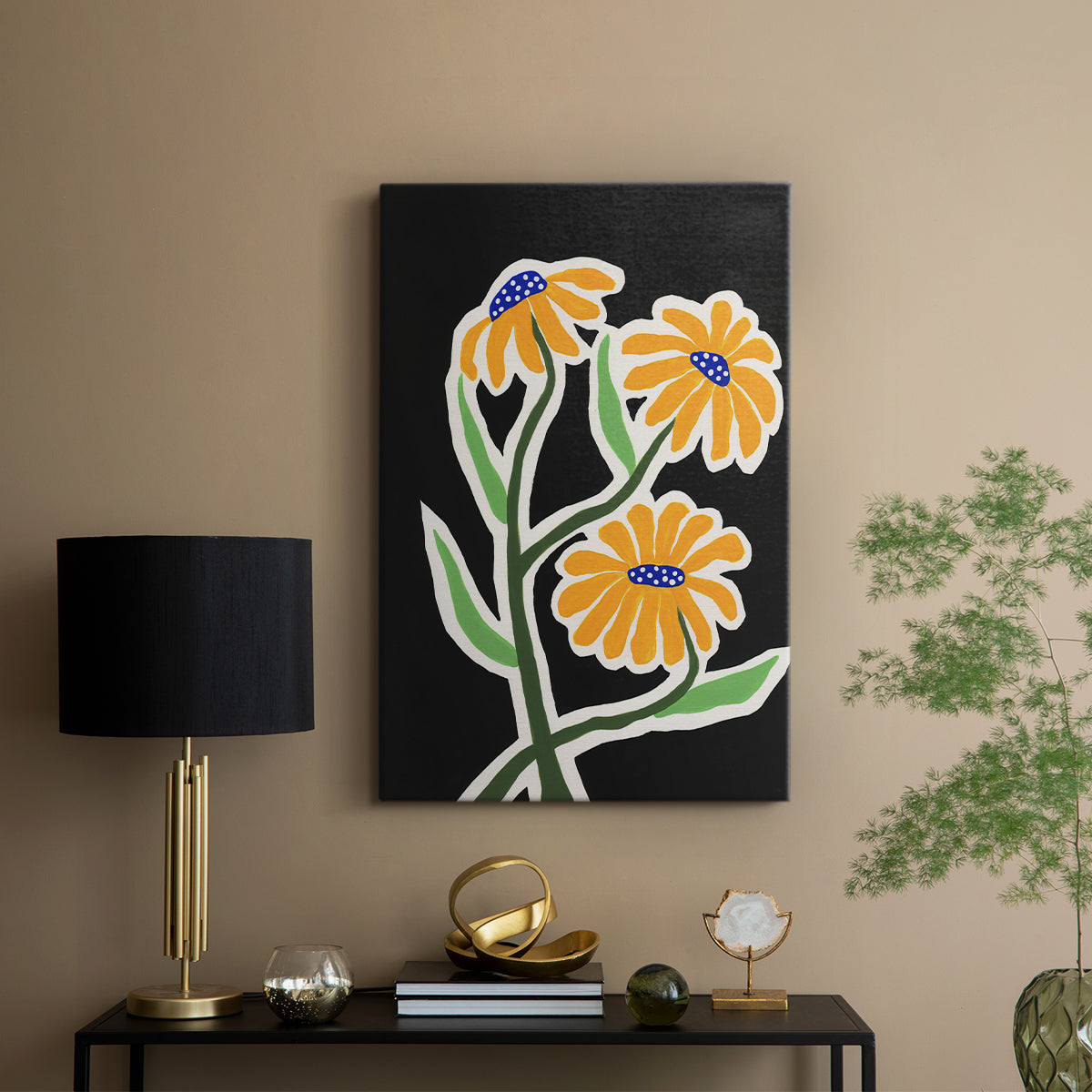Pop Flowers I - Canvas Art Print