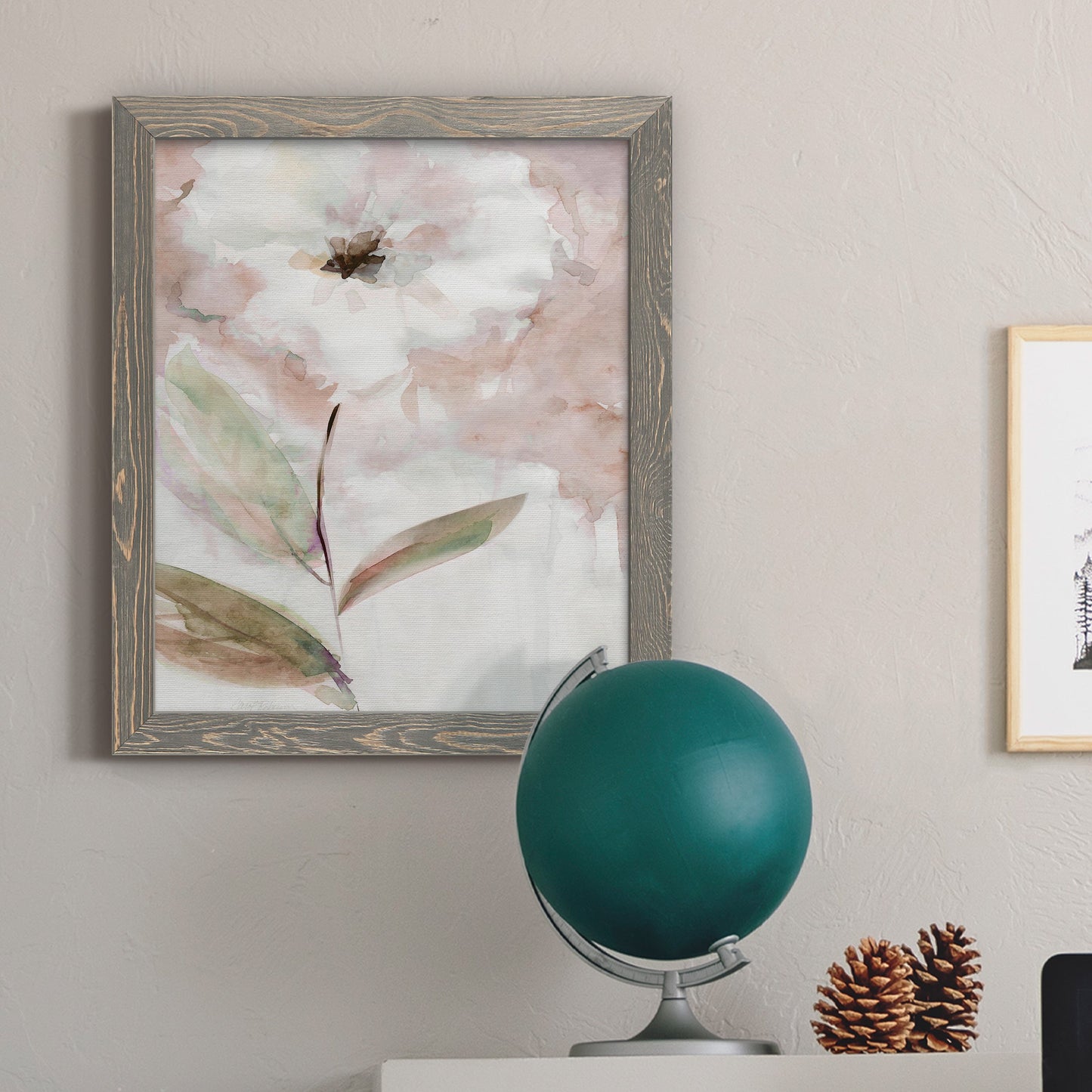 Summer Bloom I - Barnwood Framed Canvas Print