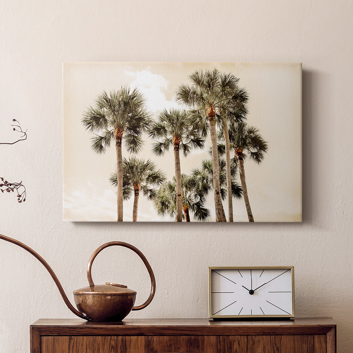 Blushing Palms - Canvas Art Print