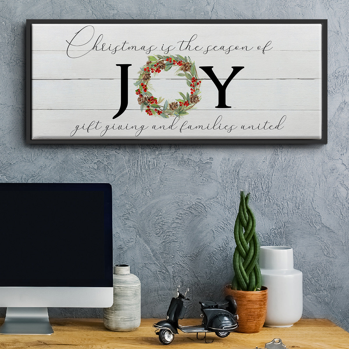 Season of Joy - Floater Framed Canvas Print