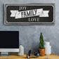 Joy Family Love - Floater Framed Canvas Print