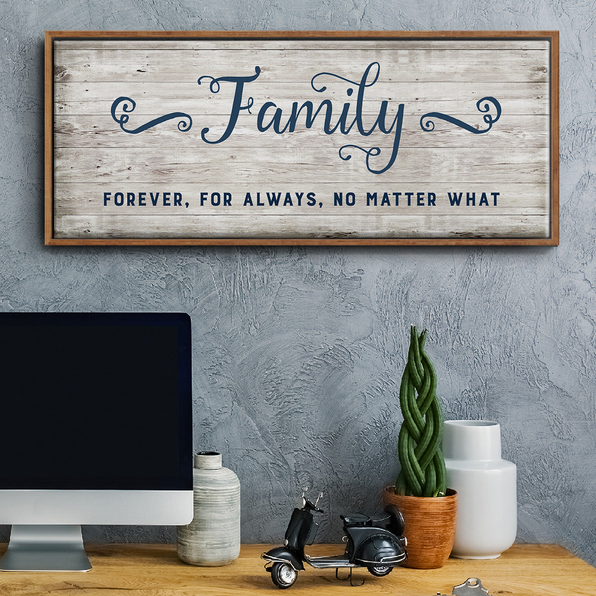 Family Forever - Floater Framed Canvas Print