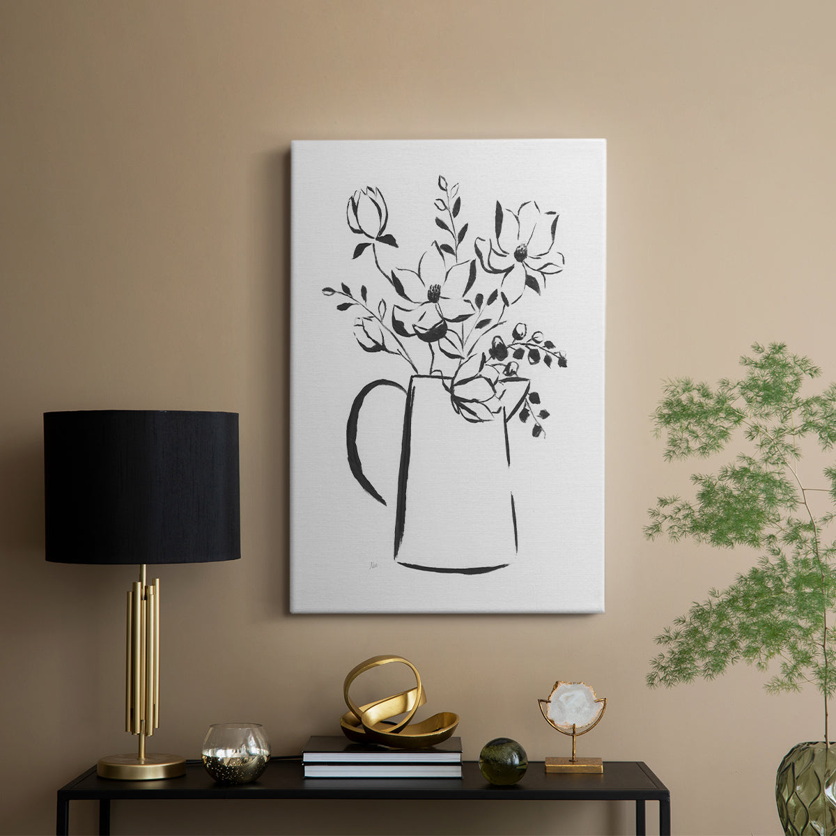 Sketchy Bouquet I - Canvas Art Print