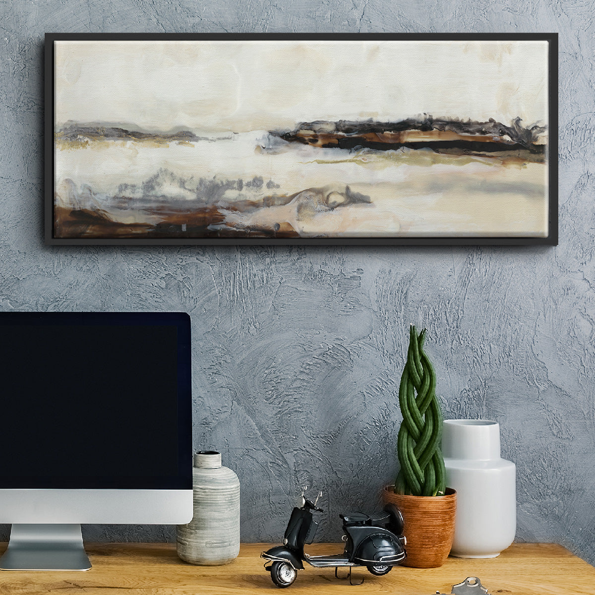Joyful Horizon II - Floater Framed Canvas Print