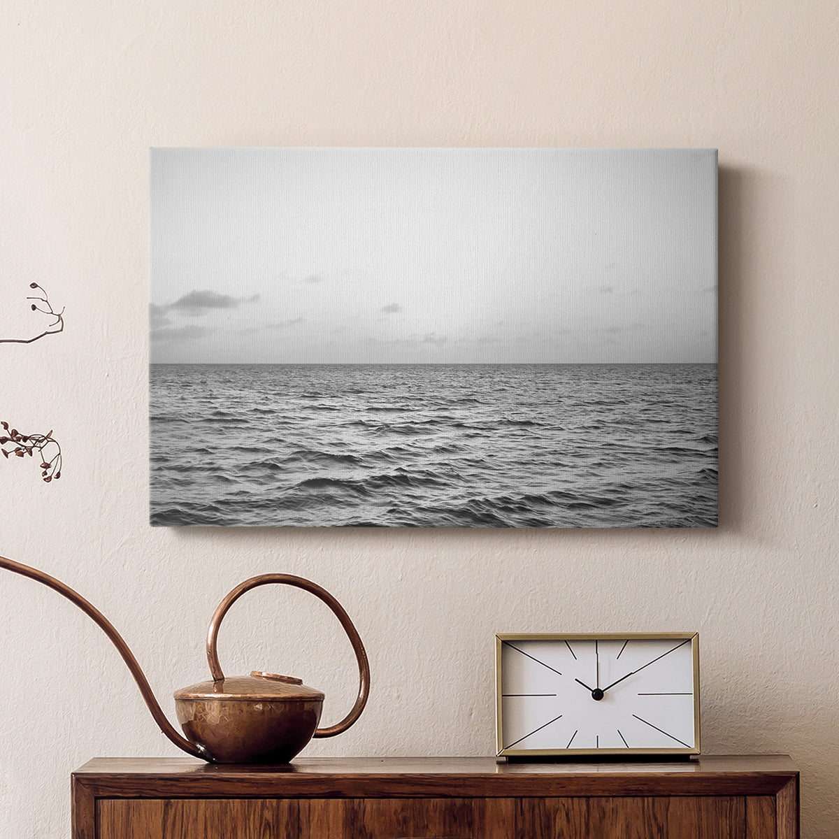 Rough Gray Sea Waves - Canvas Art Print