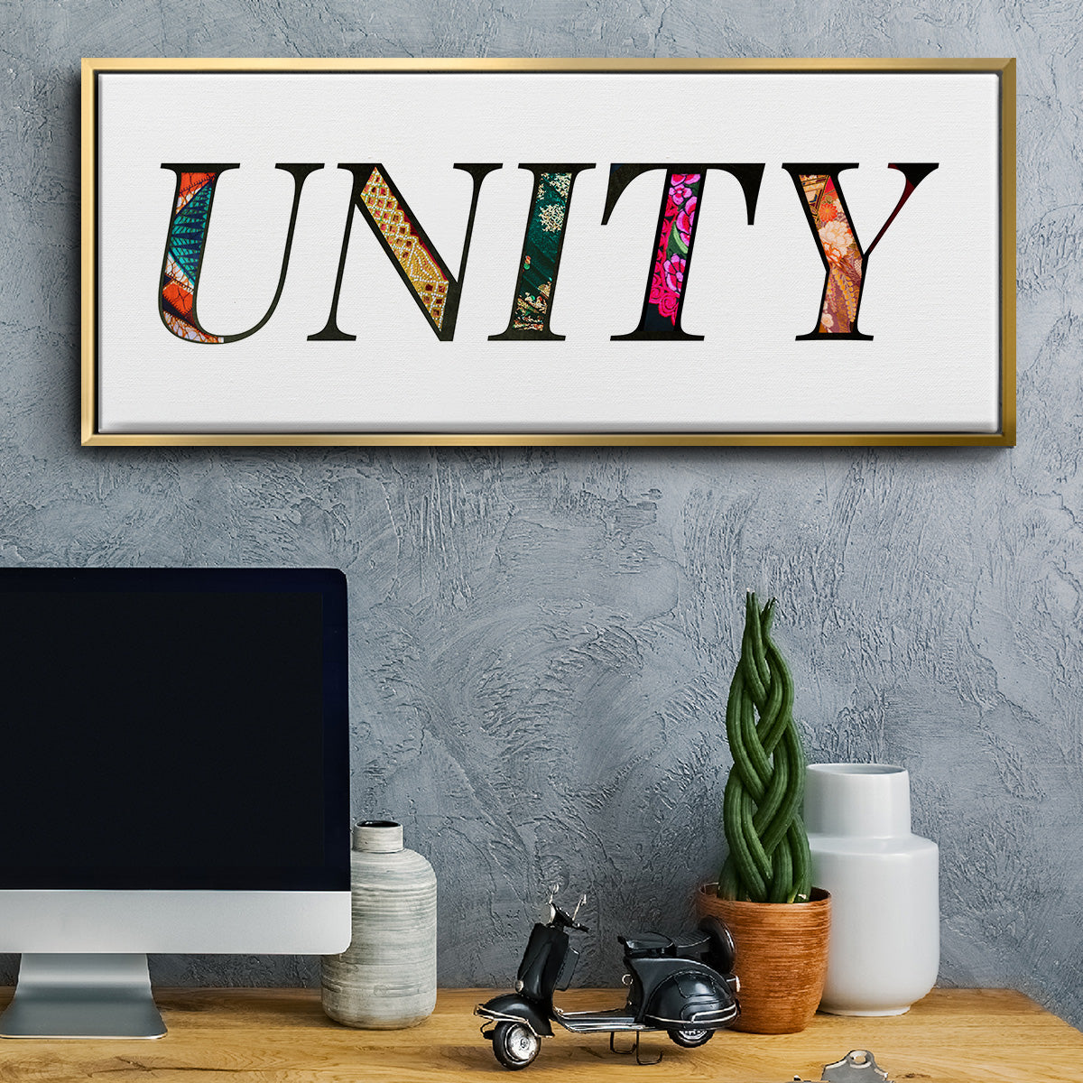 Unity - Floater Framed Canvas Print