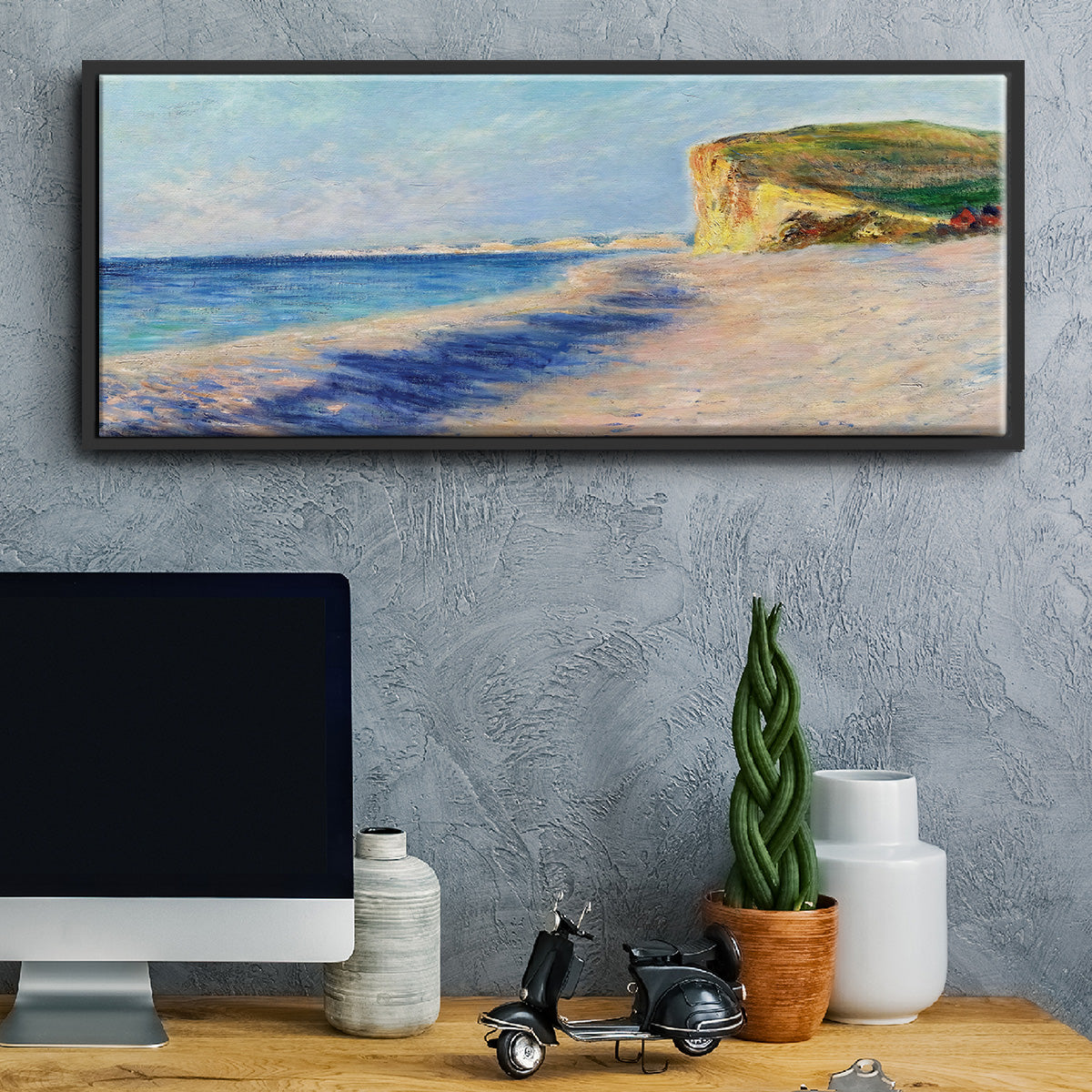 Pourville, Near Dieppe, 1882 - Floater Framed Canvas Print