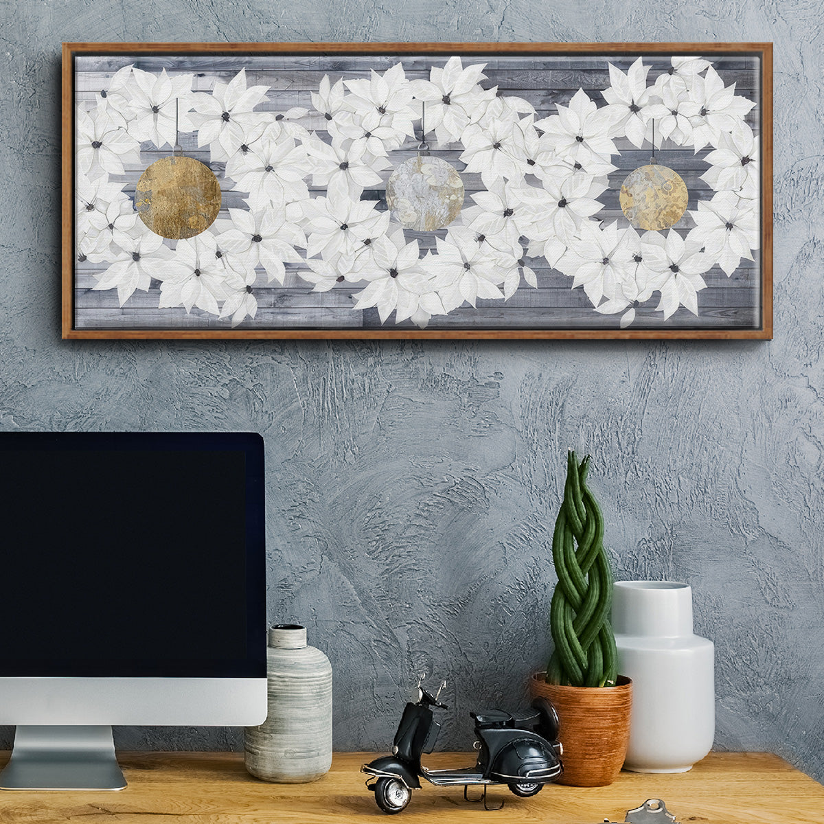 Sophisticated Christmas Collection H - Floater Framed Canvas Print