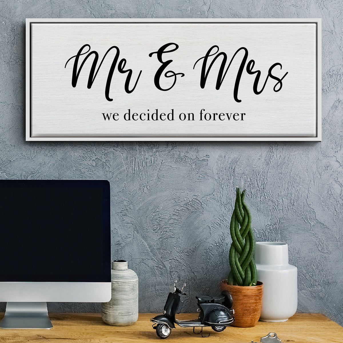 Decided on Forever - Floater Framed Canvas Print